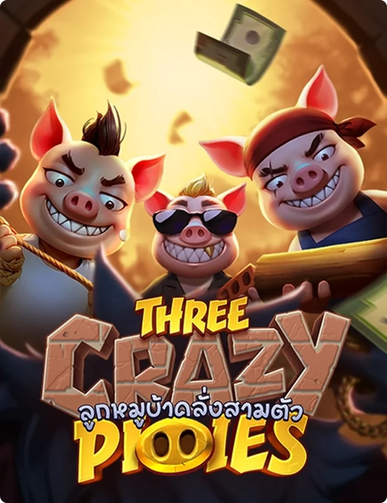 three crazy pigies